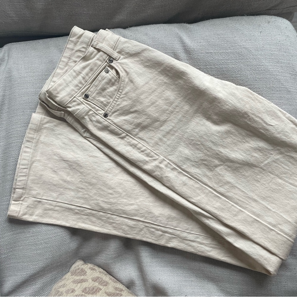Djerf avenue straight jeans in cream (NWT) - Picture 2 of 10